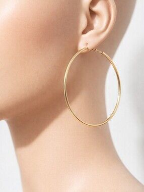 Classic Gold Hoop Earrings – Elegant Women’s Everyday Fashion Jewelry